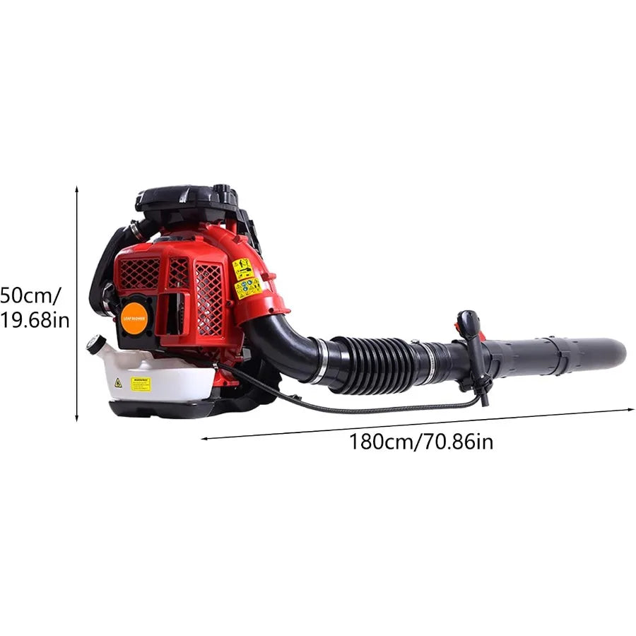 Gas Power Backpack Leaf Blower with Airflow and Extreme Speed