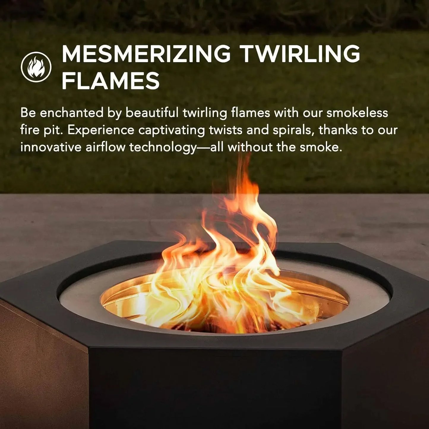 Patio Wood Burning Smokeless Firepit w/PVC Cover and Fire Poker