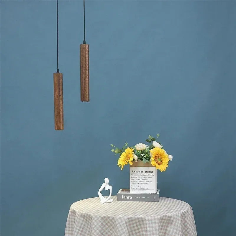Modern Minimalist Wooden LED Pendant Light