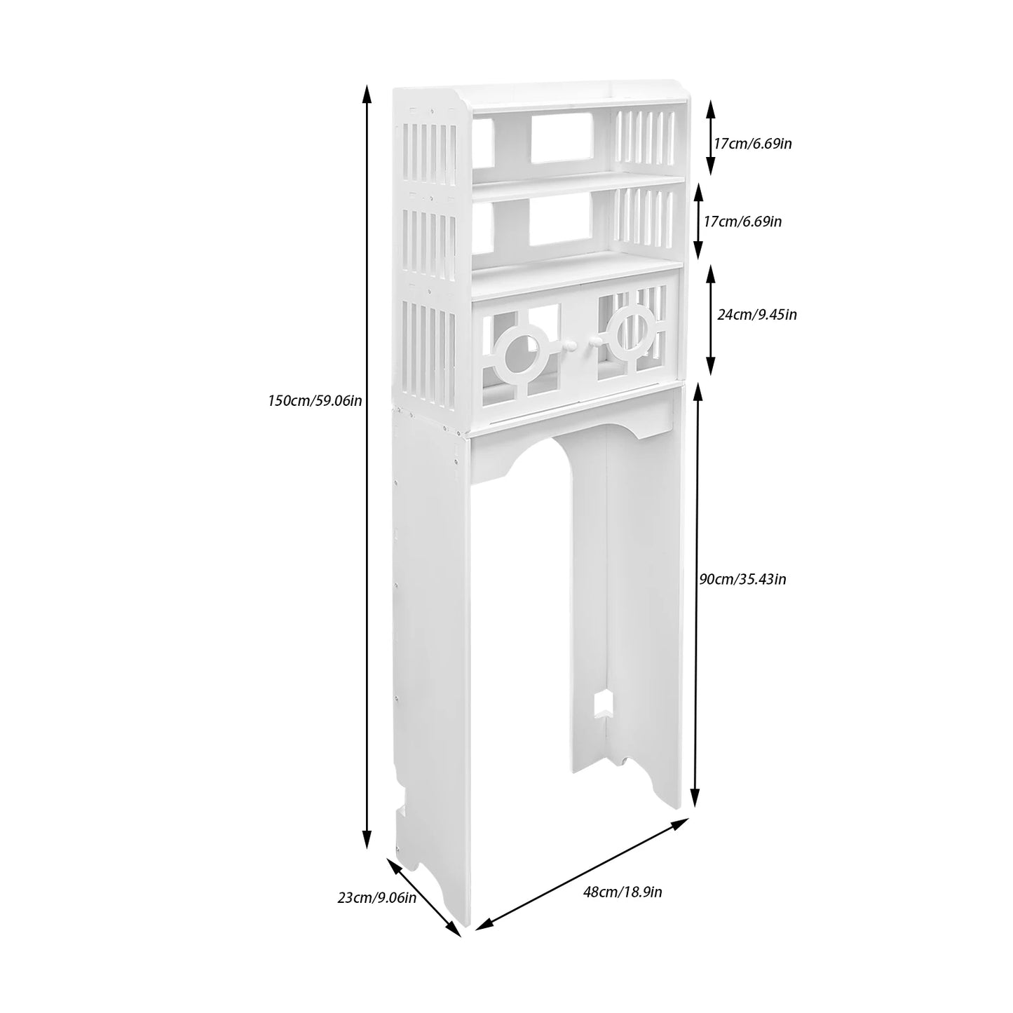 Over The Toilet Storage Cabinet Organizer