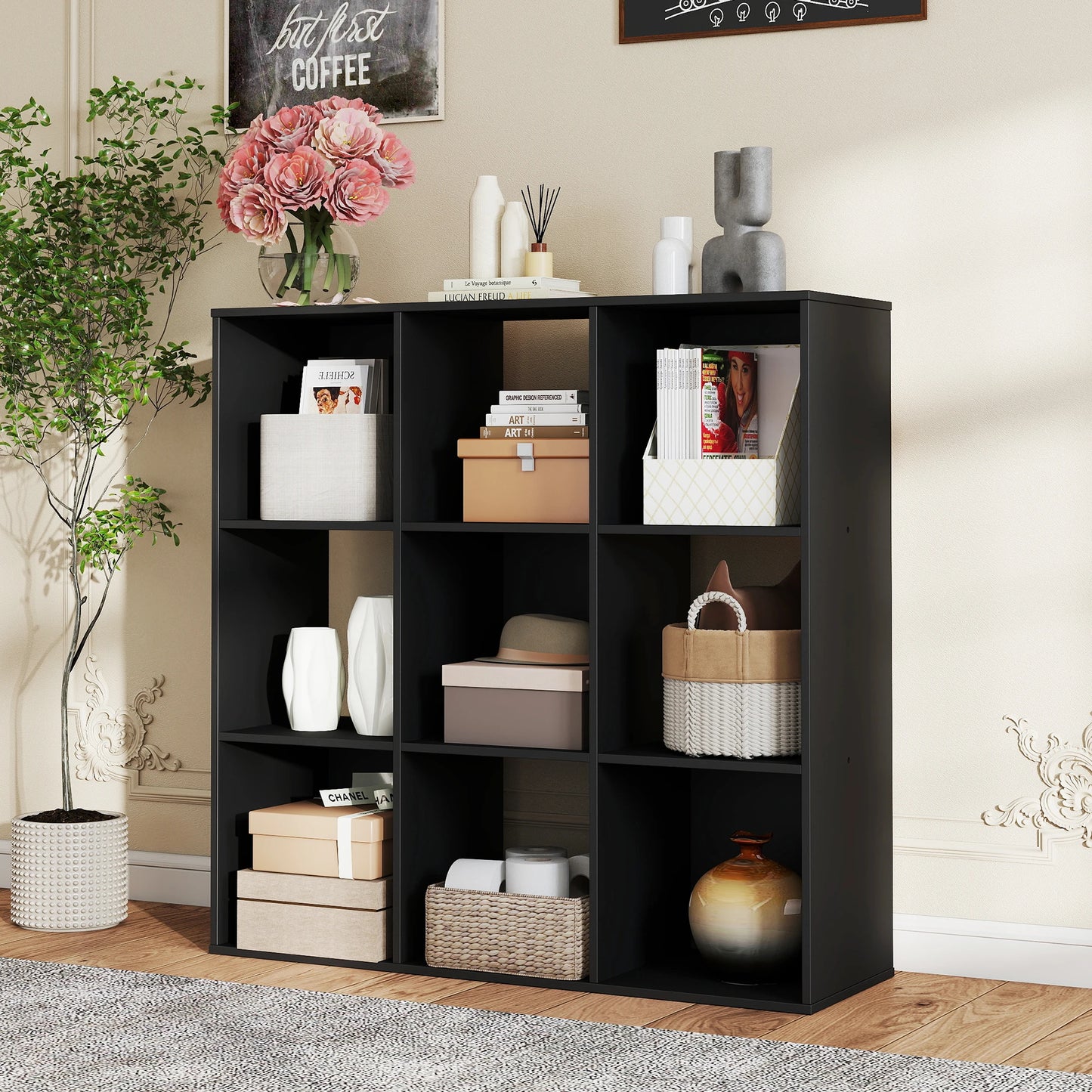 Wooden Cube Storage Organizer