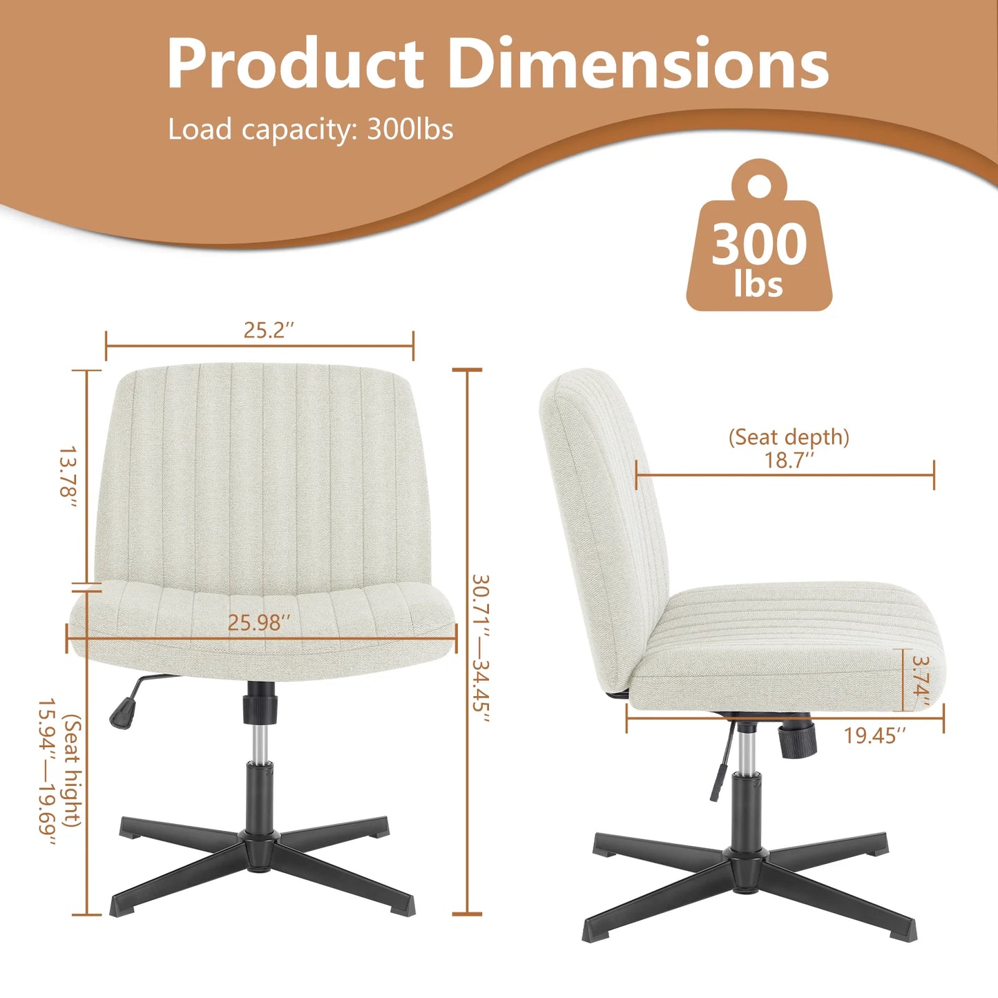 Cross Legged Rocking Chair Armless Wide