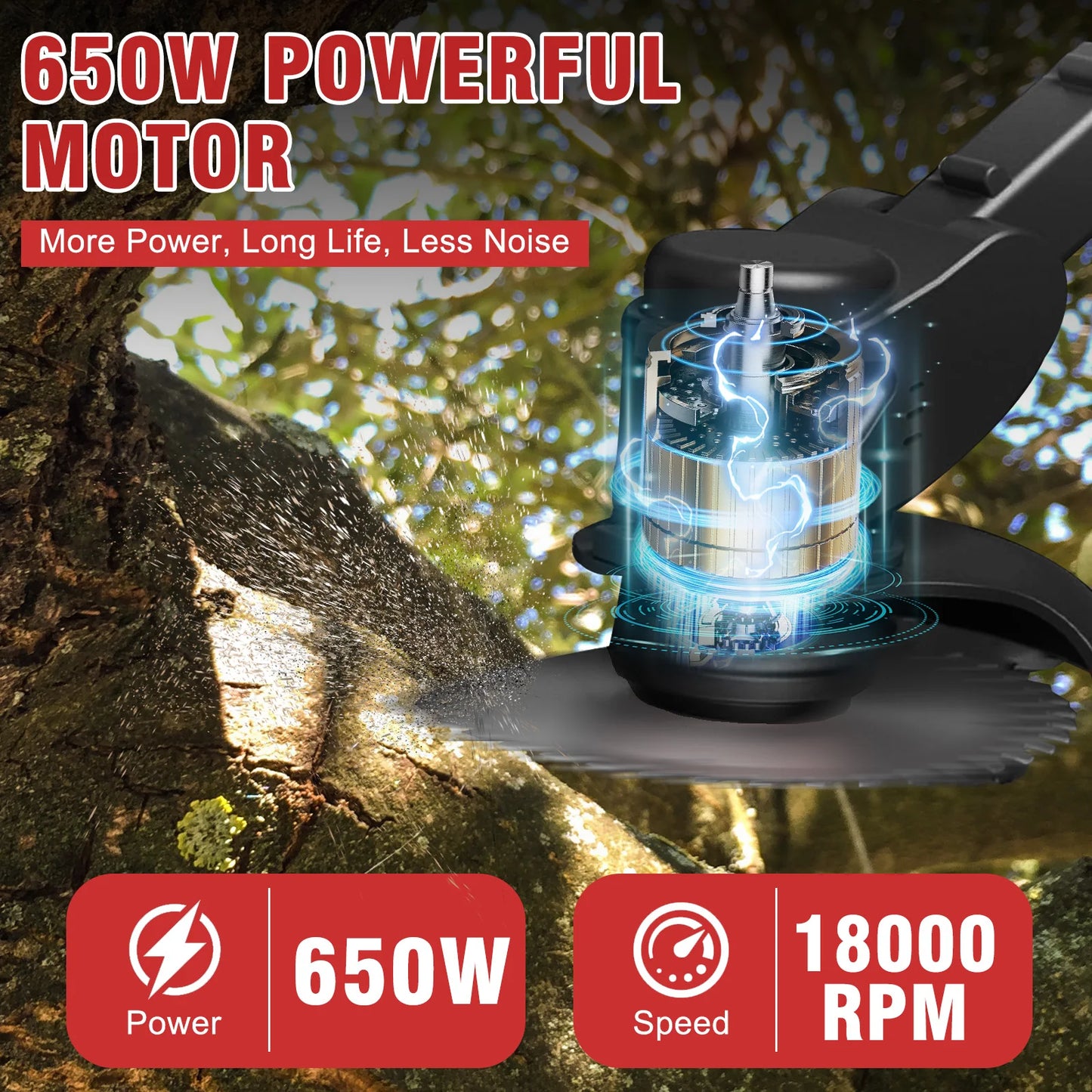 Cordless Weed Wacker Lawn Mower with Gardening Tools