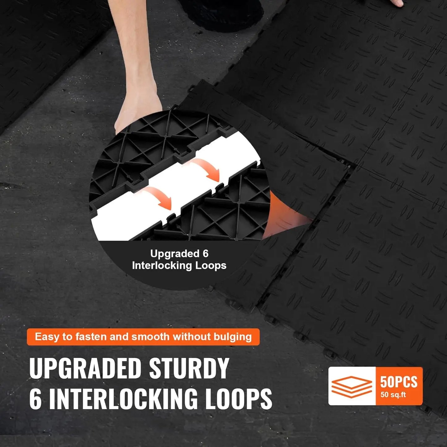 Interlocking Double-Sided Texture Garage Floor Tiles