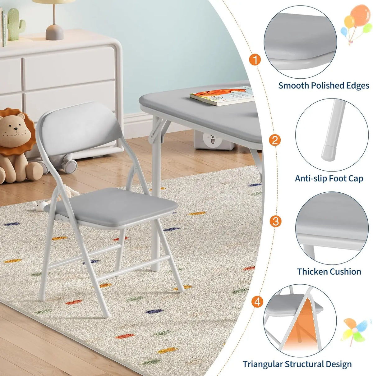 Folding Table and Chairs Set