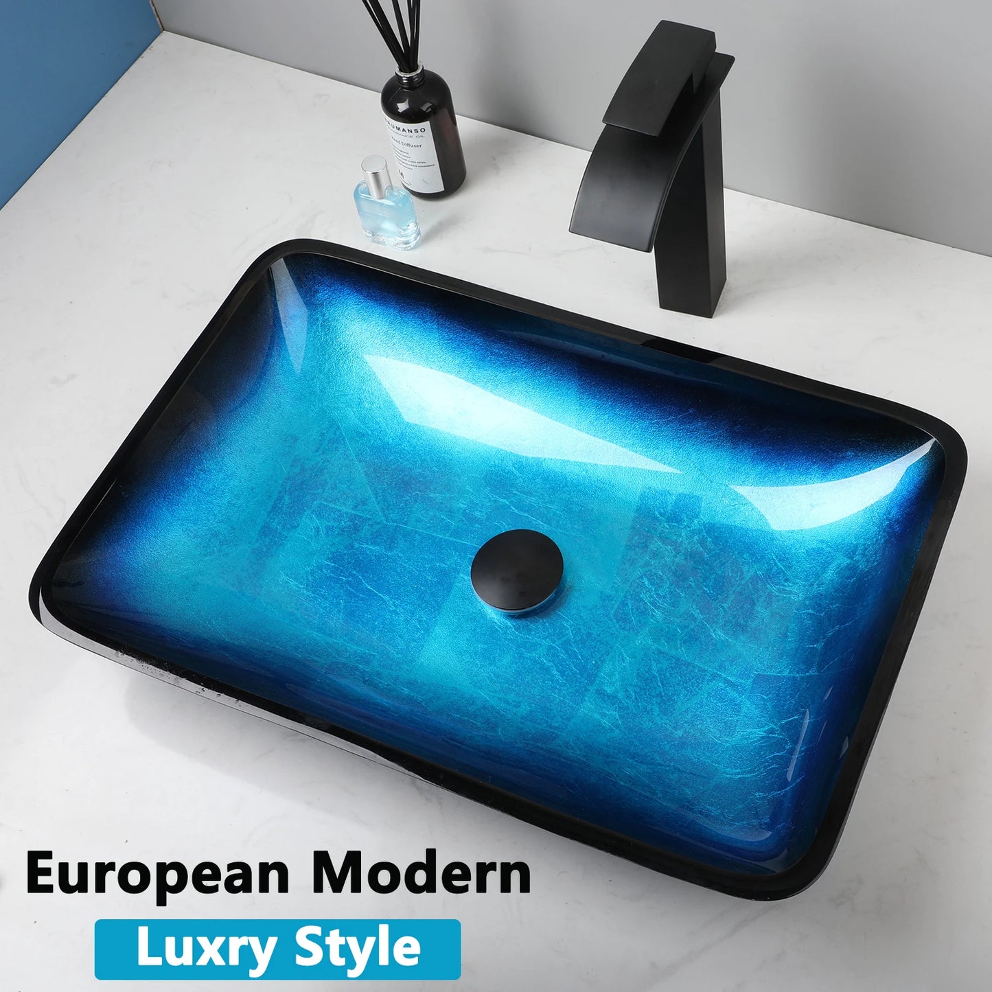 Big Tempered Glass Basin Sink