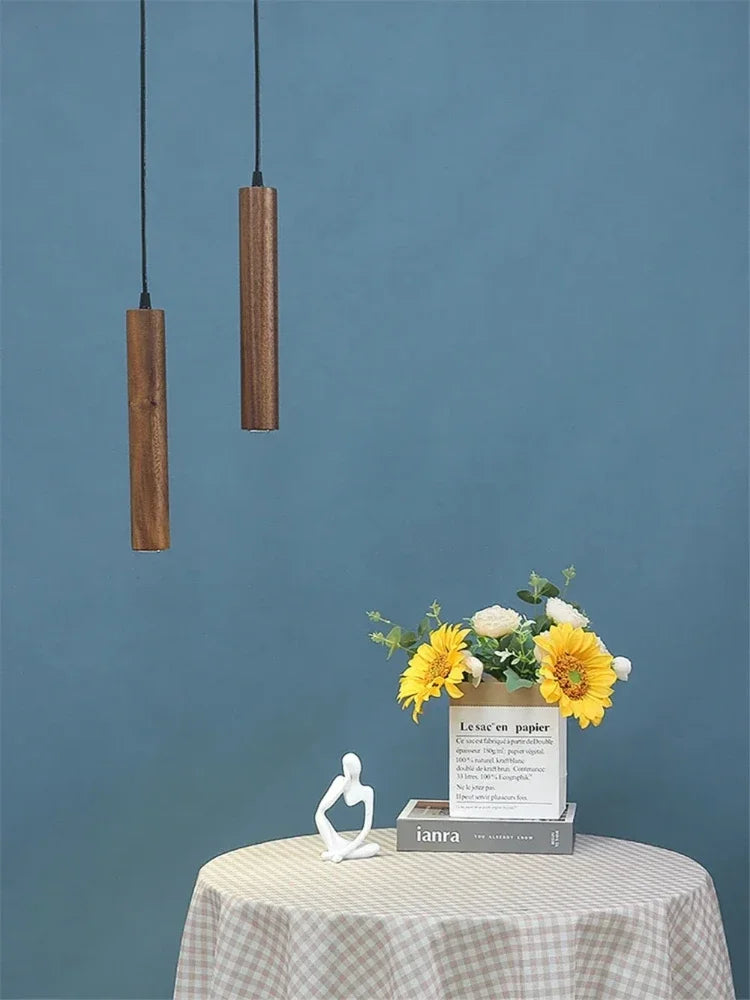 Modern Minimalist Wooden LED Pendant Light