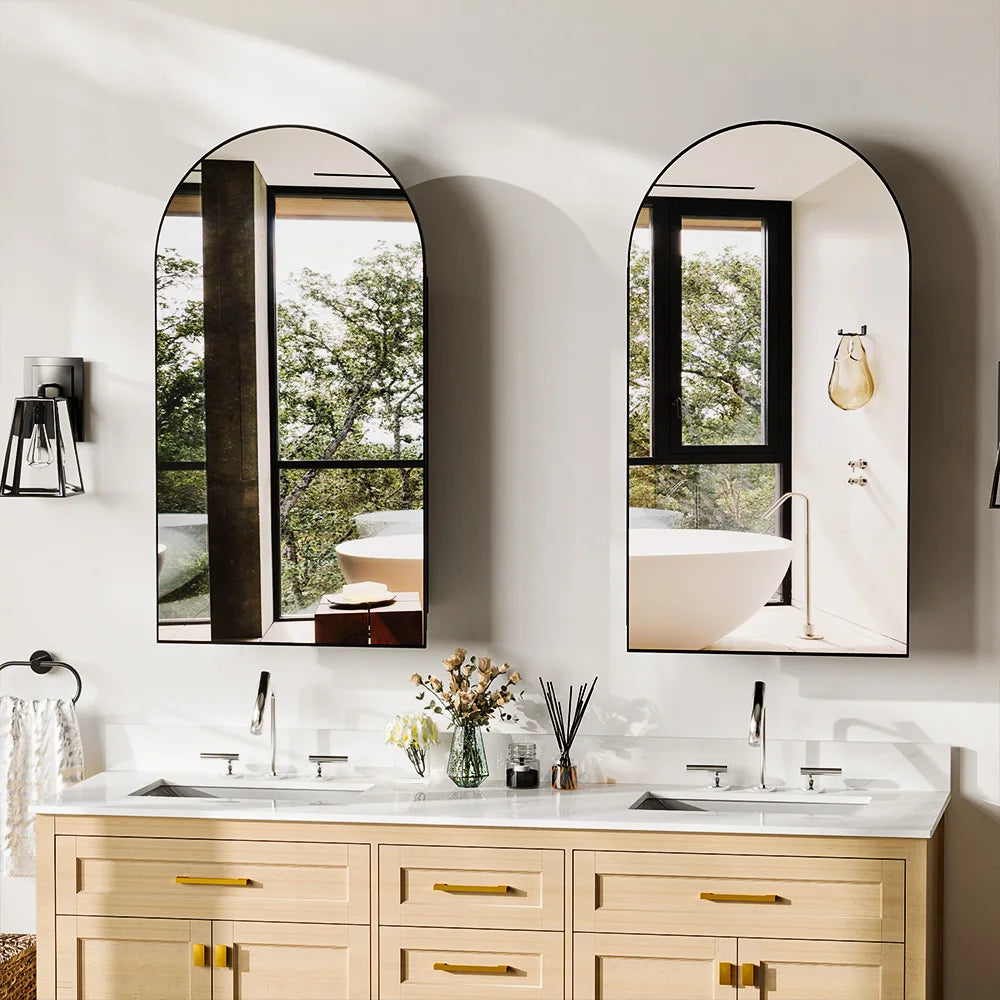 Arched Bathroom Mirror Cabinet