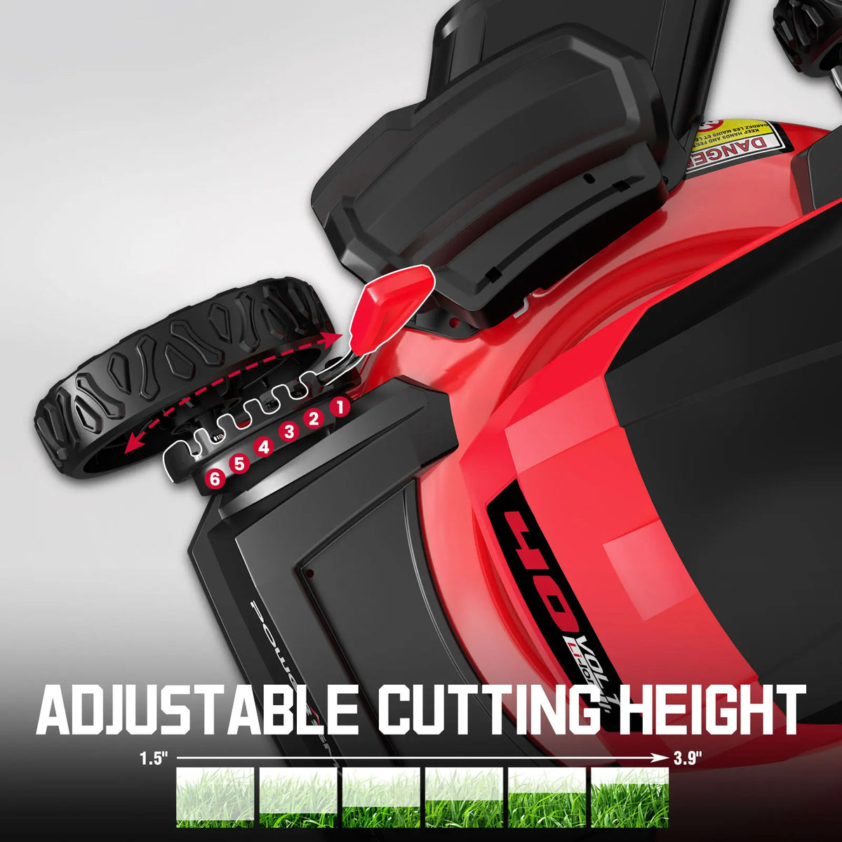 3-in-1 Brushless Push Lawn Mower with 4.0Ah Battery & Charger