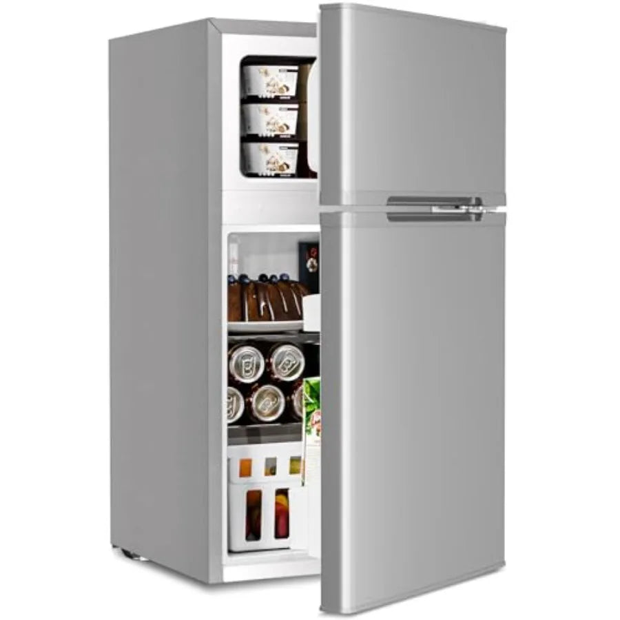 Mini Refrigerator with Freezer with Adjustable Thermostat