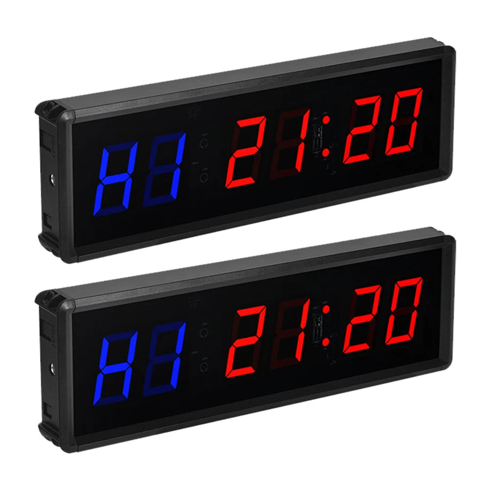 LED Workout Clock Remote Control Count Down/Up