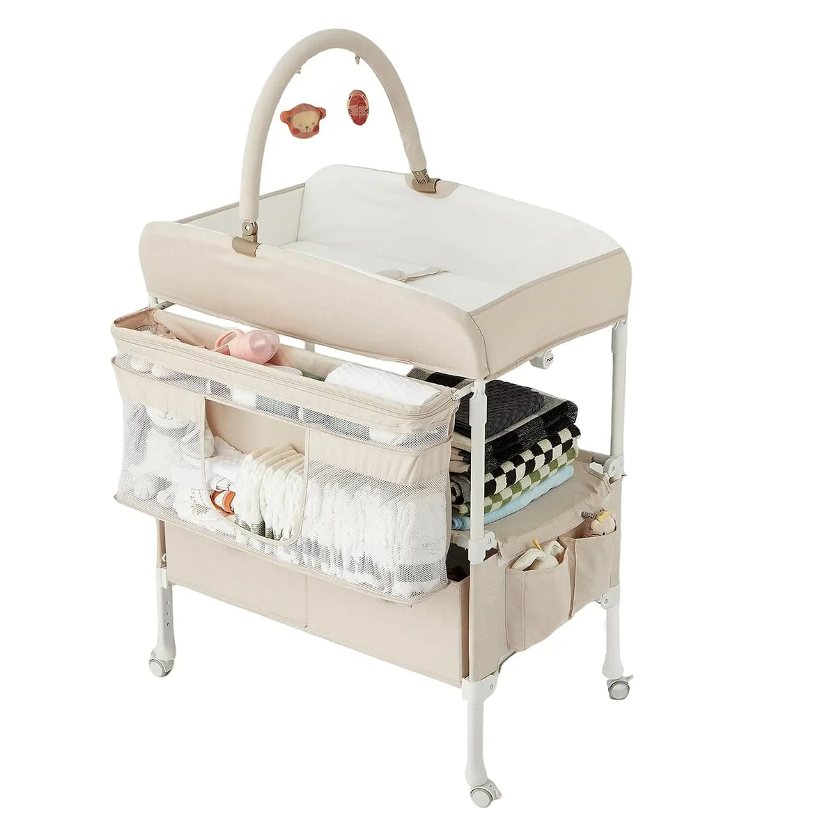 Portable Baby Changing Table with Wheels