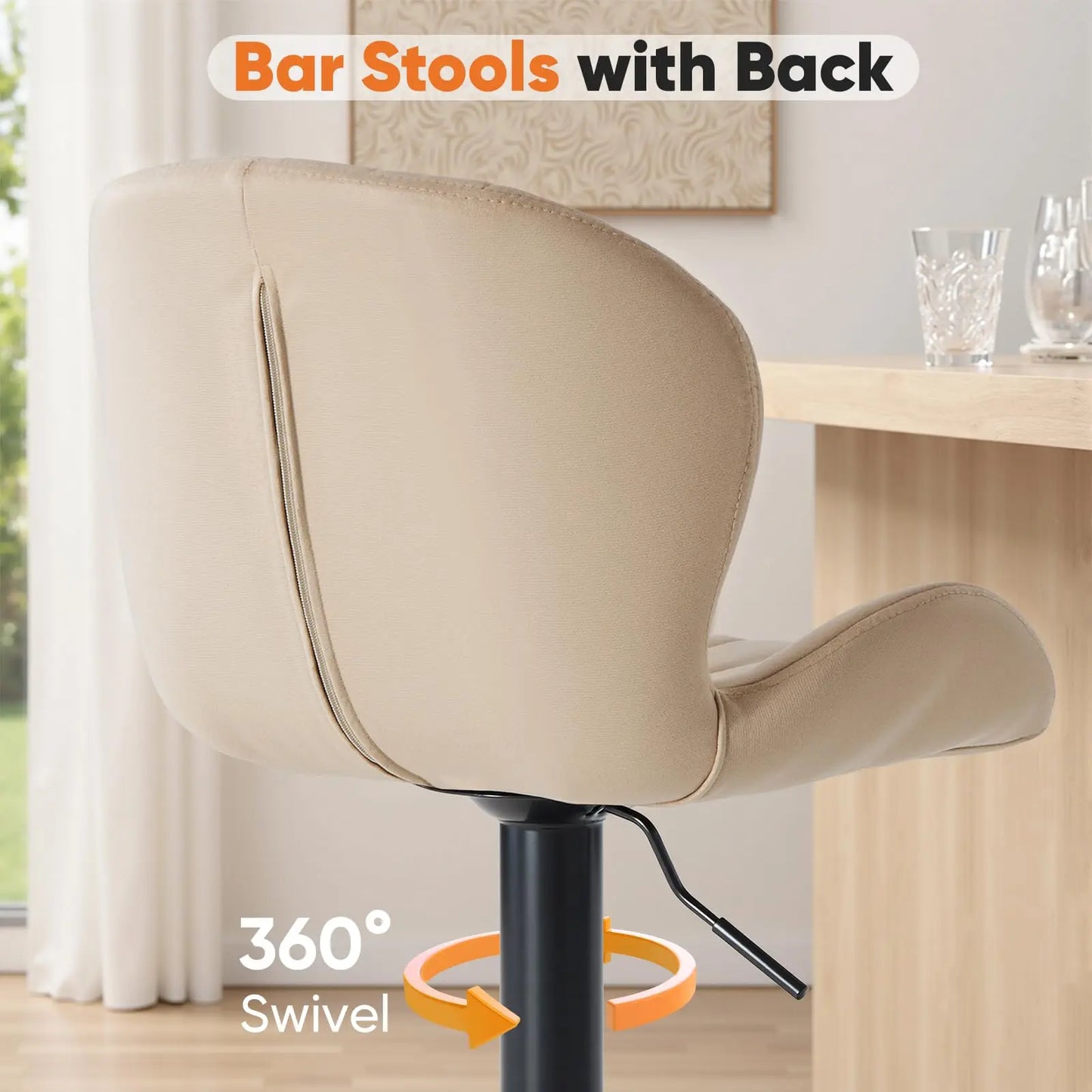Ergonomic Modern 360° Swivel Dining Chairs