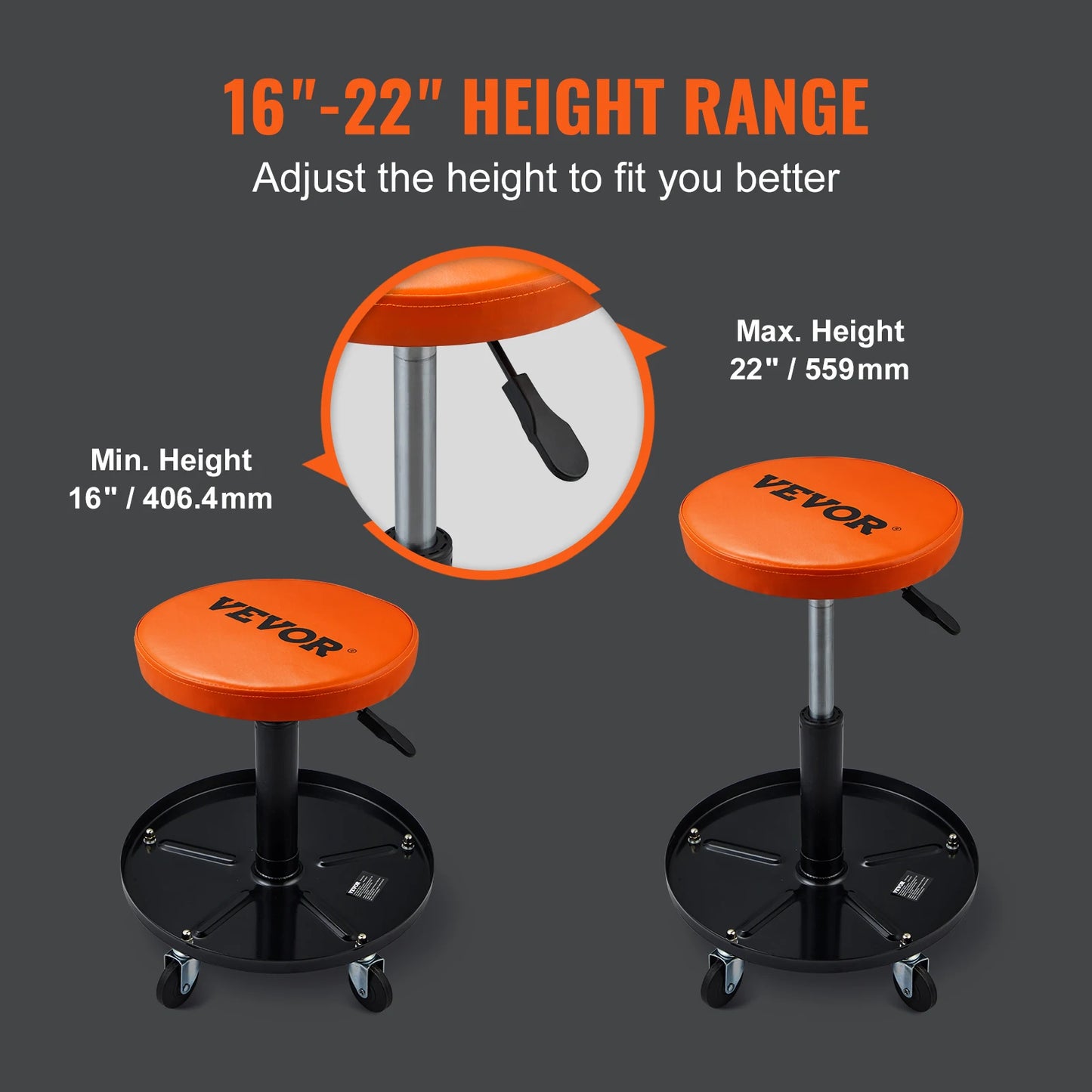 Mechanic Rolling Garage Stool