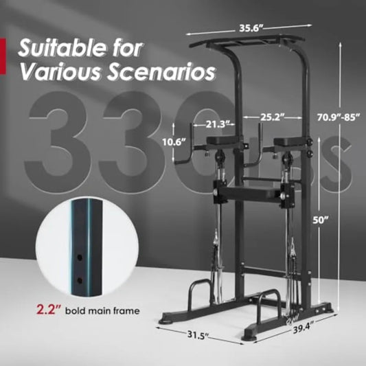 Multi-Function Adjustable Height Strength Training Workout Equipment Pull Up Bar