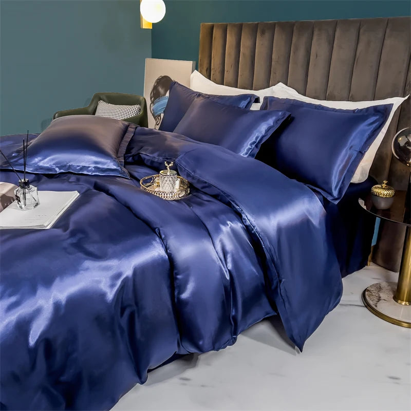 Solid Silk Bedding Set