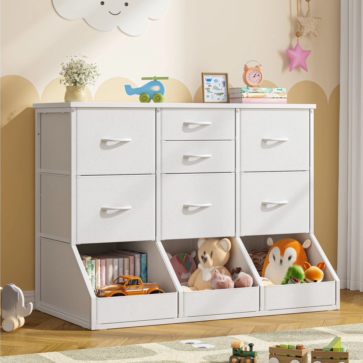 Wood Top & Metal Frame Dresser