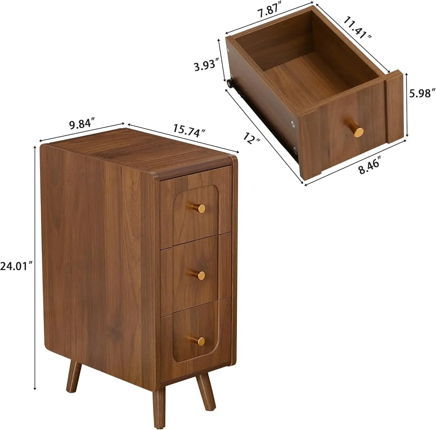 Nightstands with Drawers and Storage