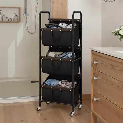Rolling Laundry Organizer With Wheels