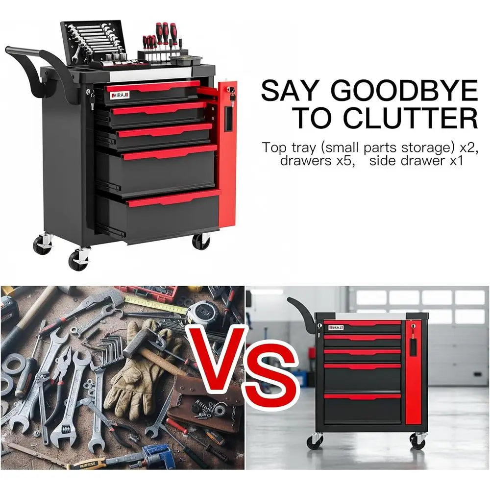 Rolling Tool Chest with Side Cabinet