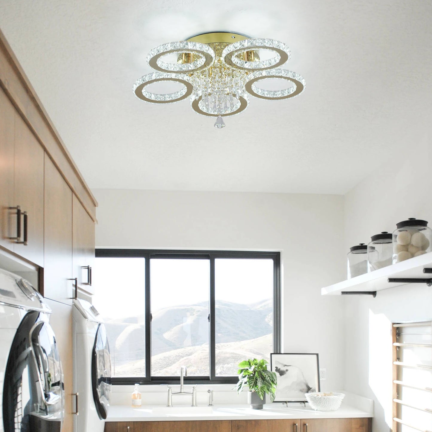 Modern Luxury Led Ceiling Light  Crystal Chandelier