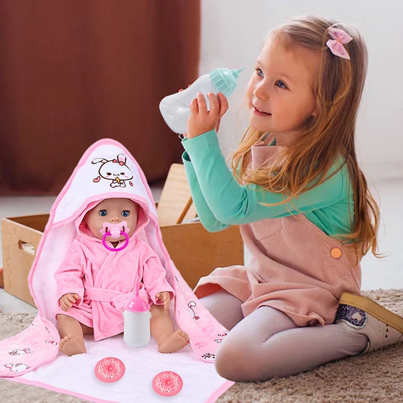 Reborn Doll Holding Blanket Rabbit Pajamas