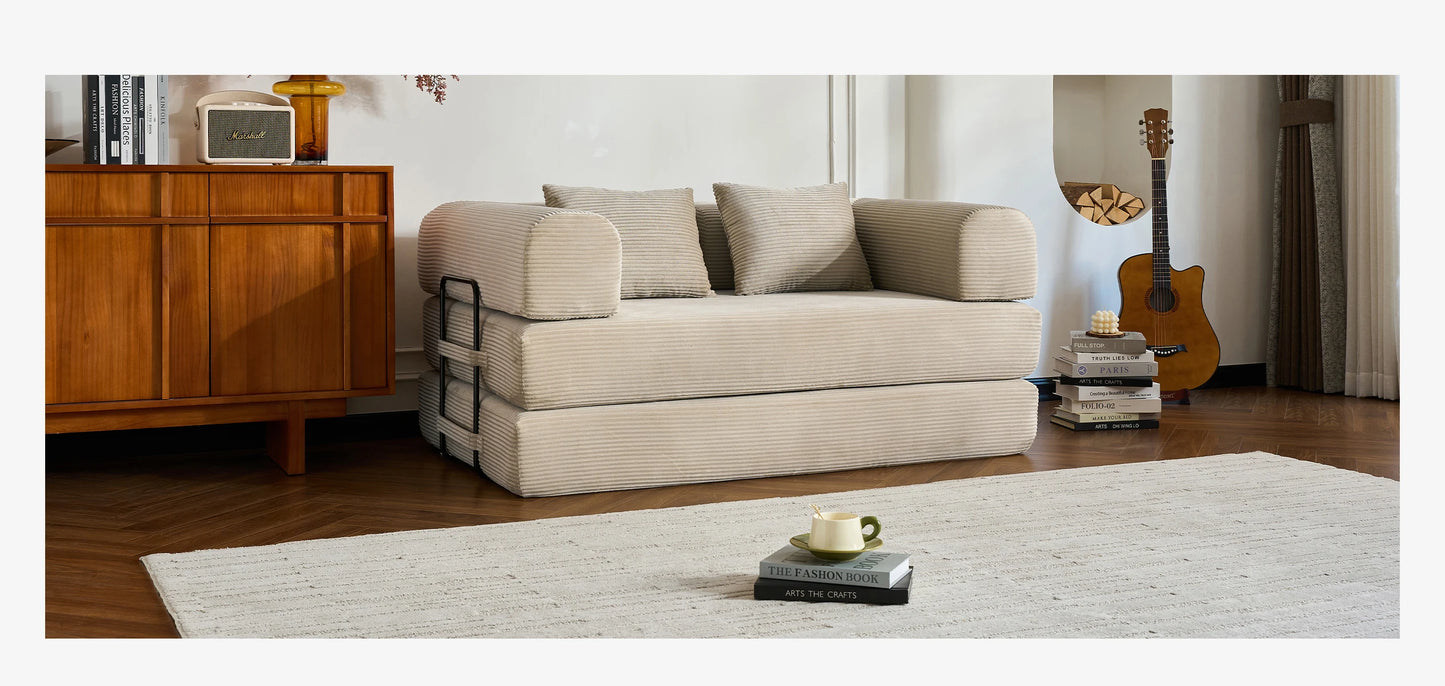 Boneless Couch Foldable Convertible Futon Sleeper Sofa Bed