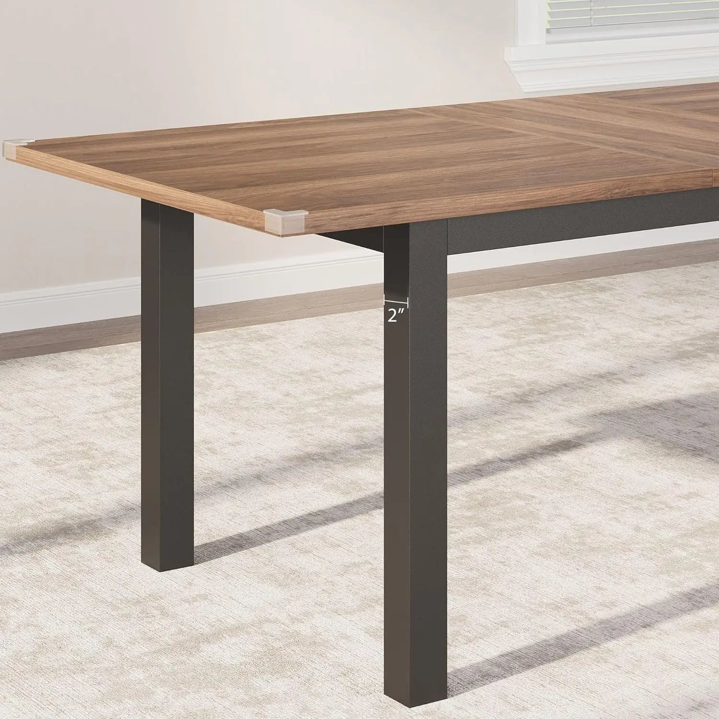 Extendable Dining Table with Upholstered Benches and Stools