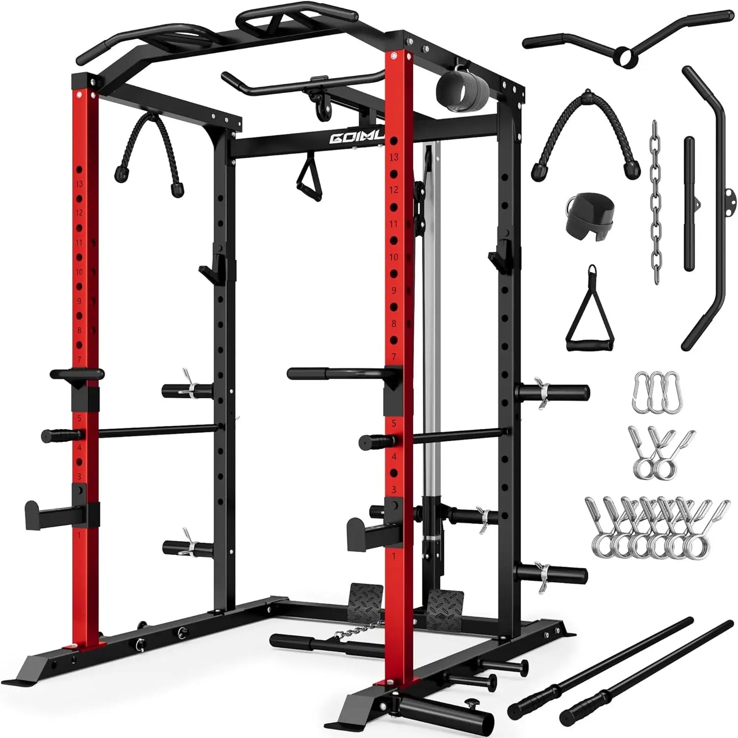 Squat Rack with LAT Pulldown Training Machine