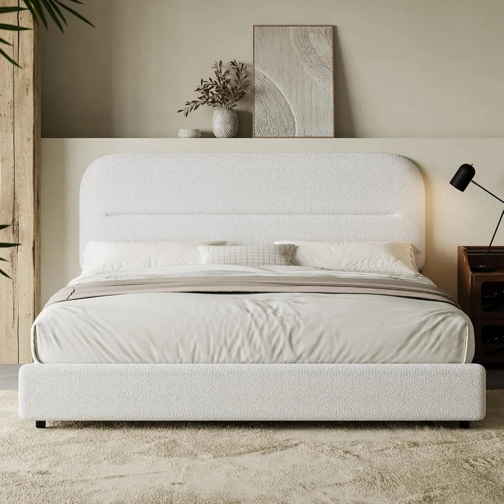 Upholstered Bed Frame with Headboard