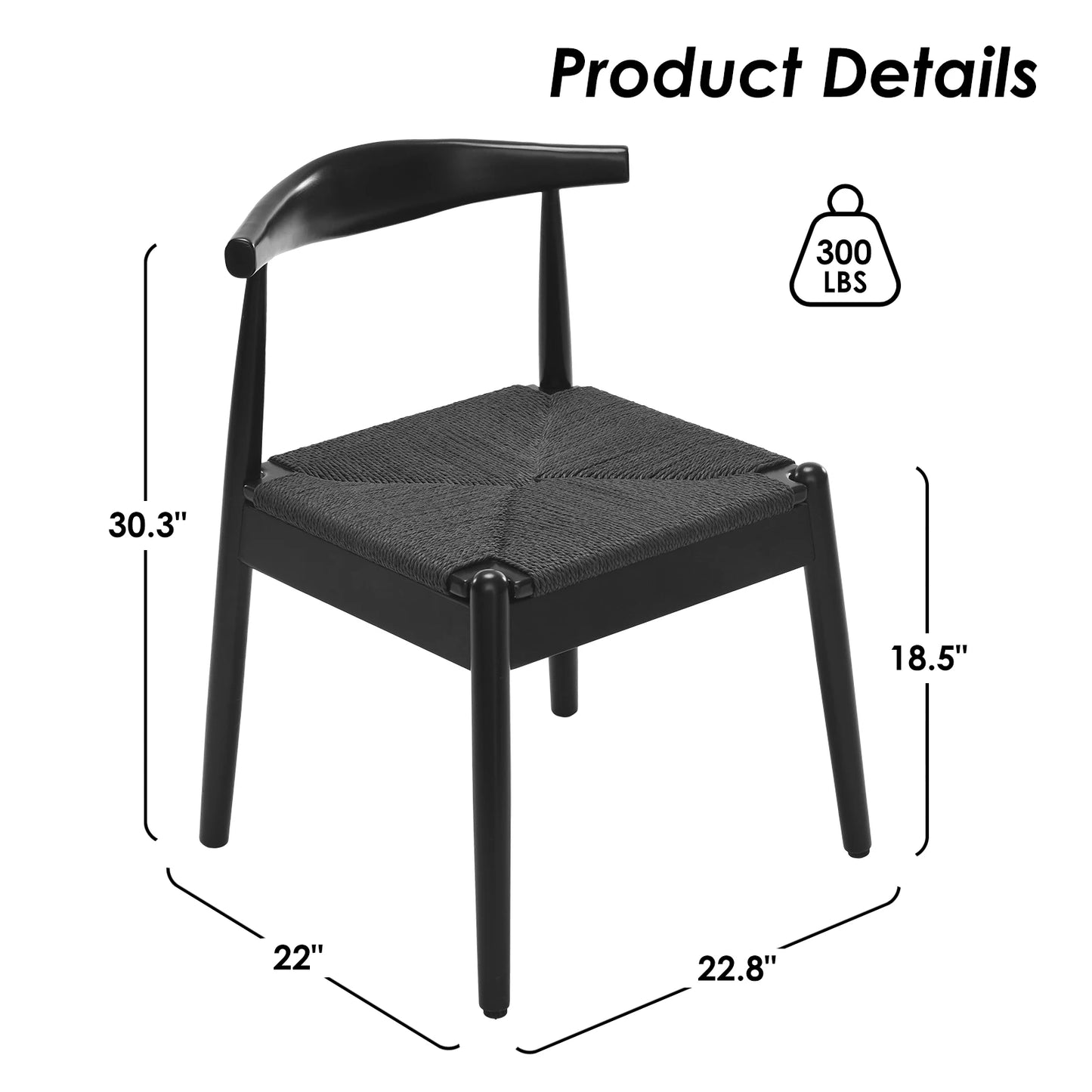 Solid Oak Weave Dining Chairs