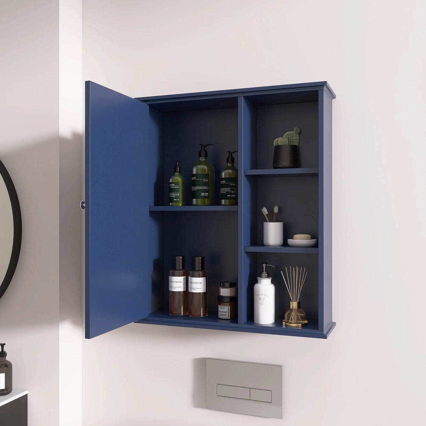 Blue Bathroom Storage Cabinet Decoration Wall Cabinet for Laundry Room&Kitchen&Living Room