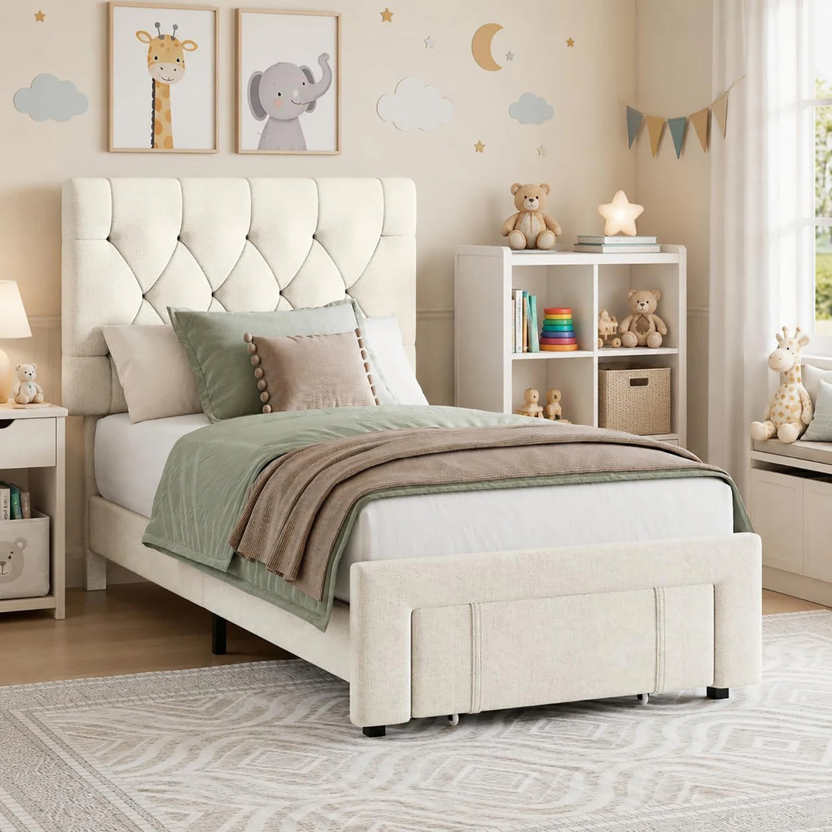 Platform Bed Frame With Storage Drawers,