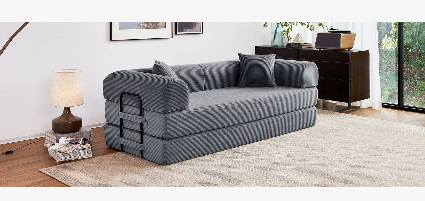 Boneless Couch Foldable Convertible Futon Sleeper Sofa Bed