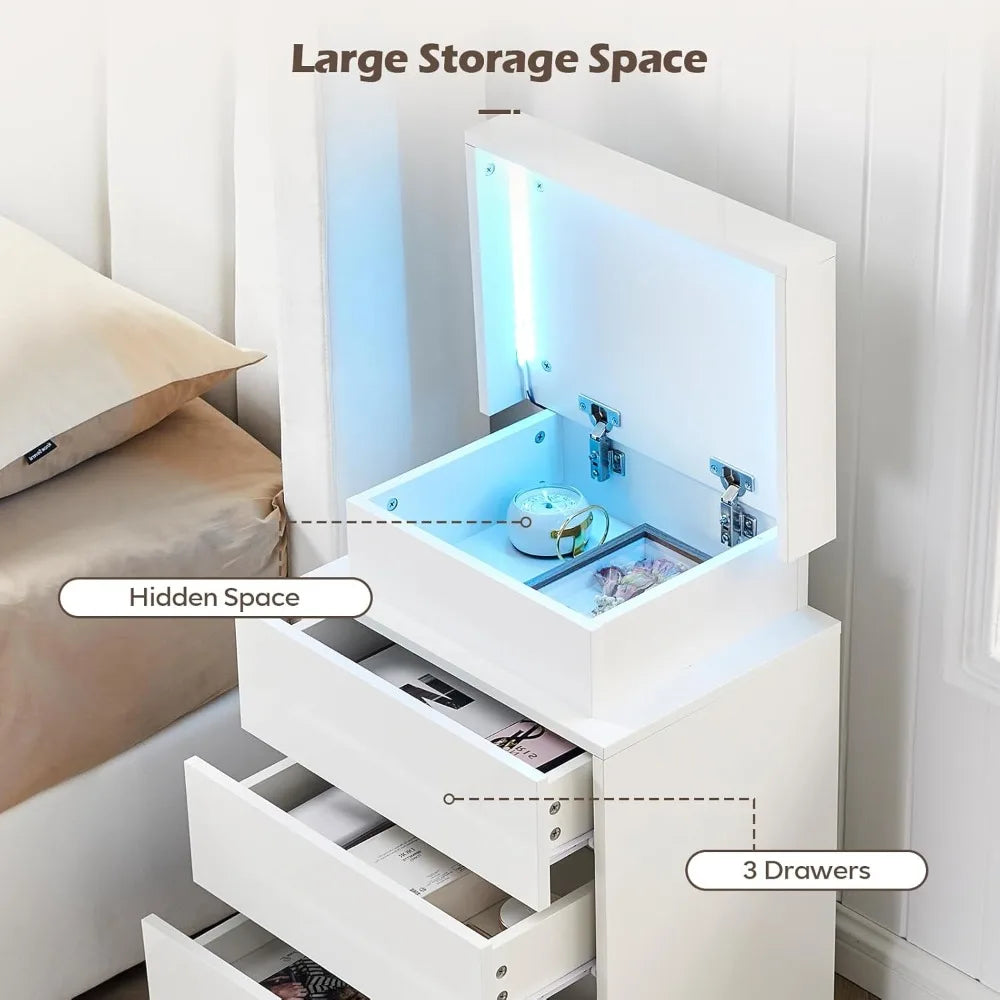 Nightstand with LED Light
