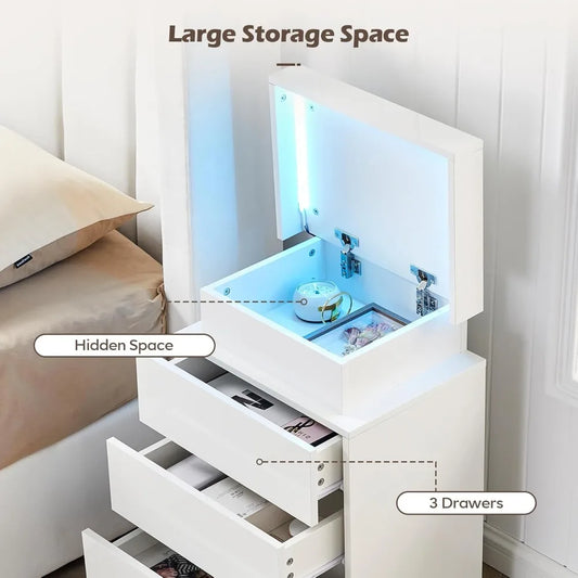 Nightstand with LED Light