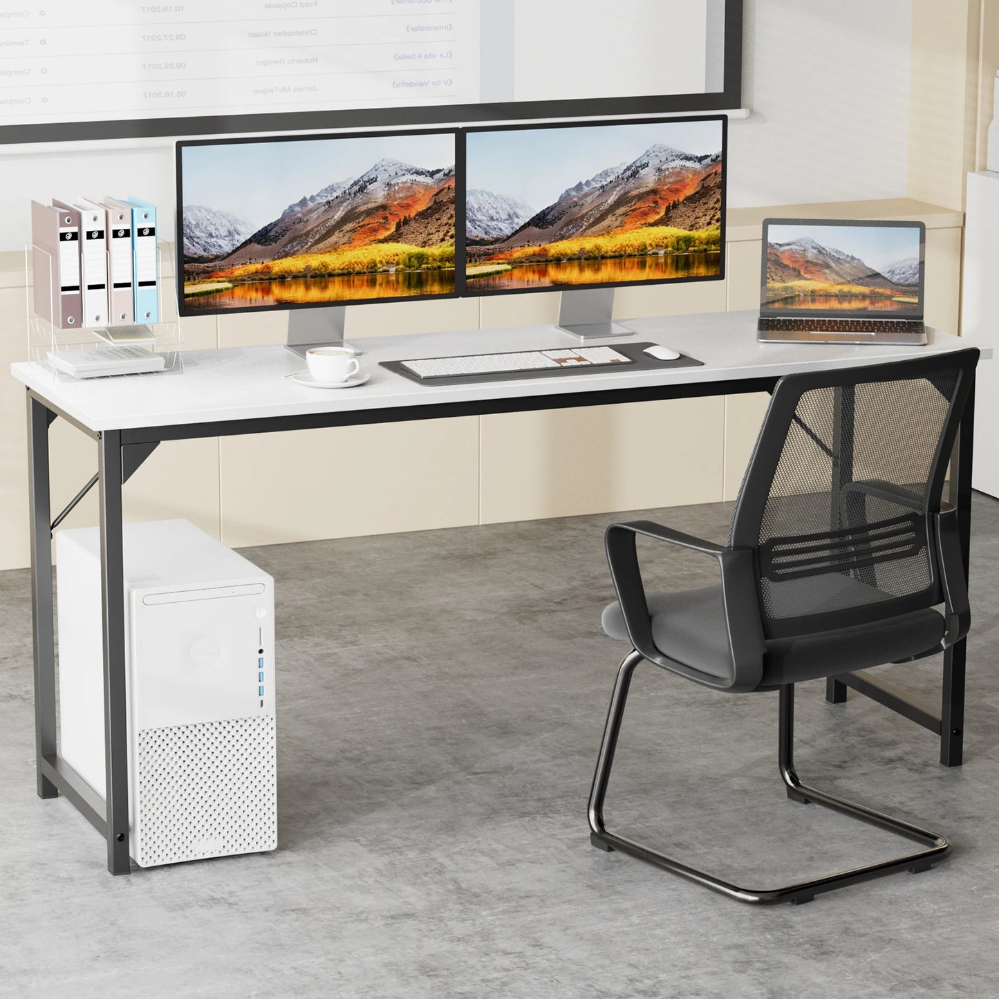 Modern Simple Style Compact Metal Frame Tabletop Easy Assembly