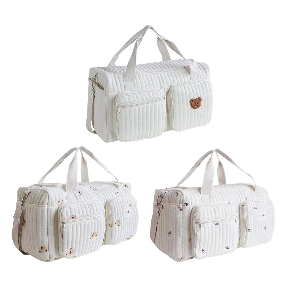 Large Quilted Baby Diaper Bag