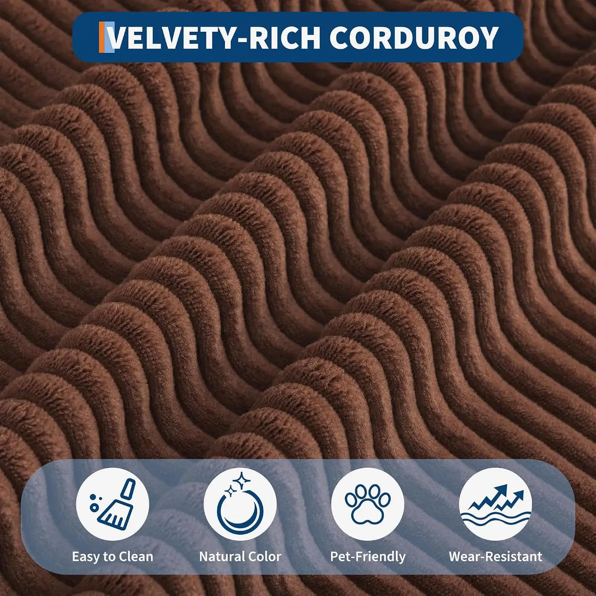 Corduroy Rocking Recliner Chair for Adults