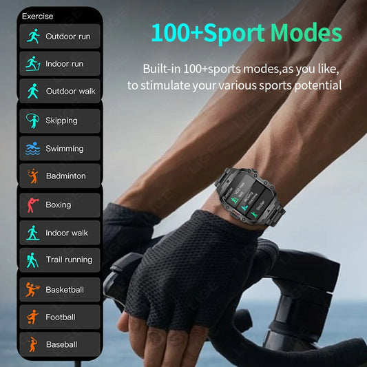 New For Xiaomi Military Smart Watch Outdoor Sports Fitness Tracker