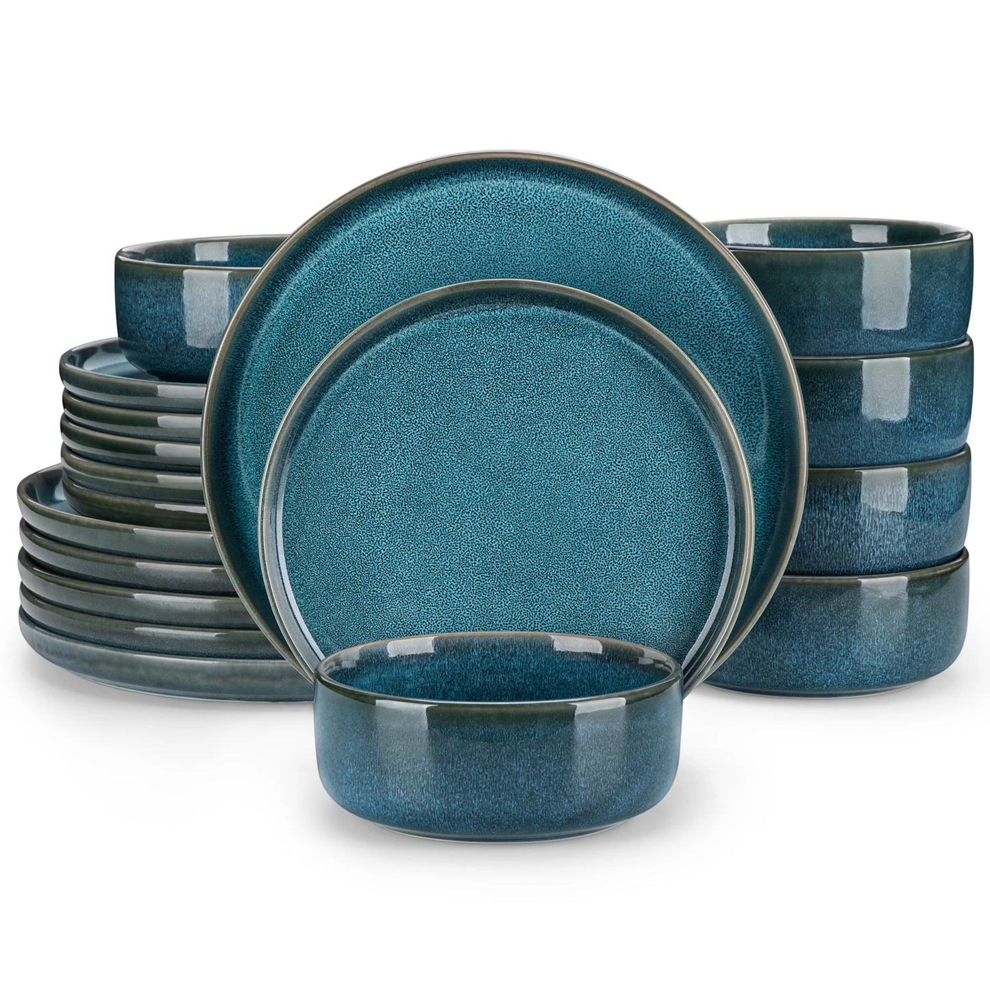Reactive Glaze Vertical Edge Dinnerware Set