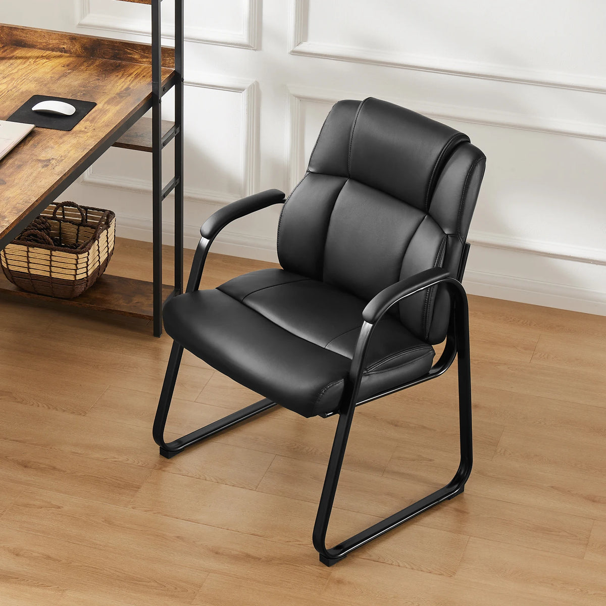 Padded Backrest Chair Waterproof PU Leather Seat