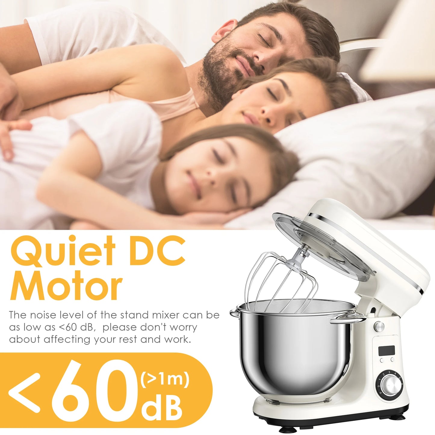 Quiet Motor Stand Mixer Dough Kneader