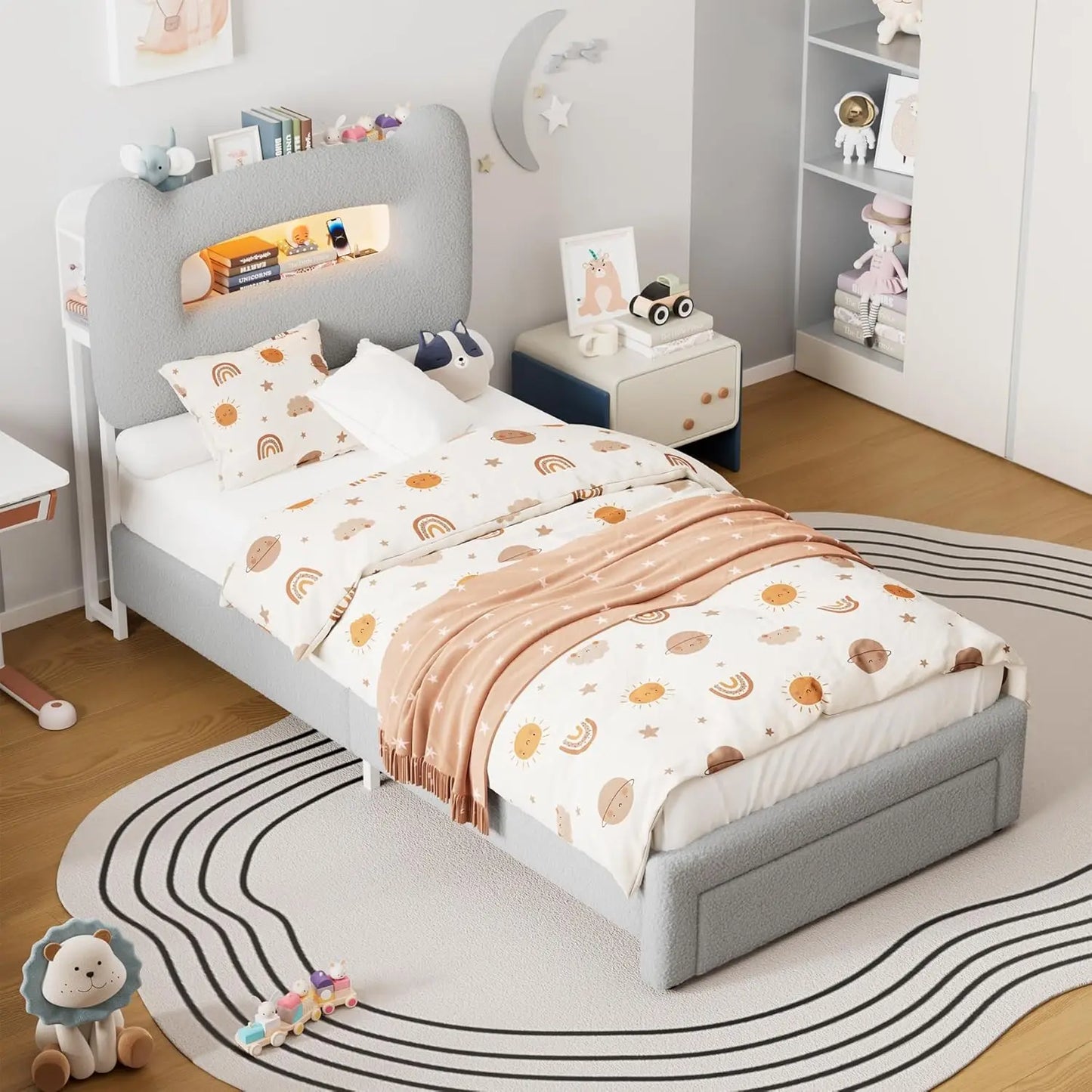 Upholstered Full Bed Frame with