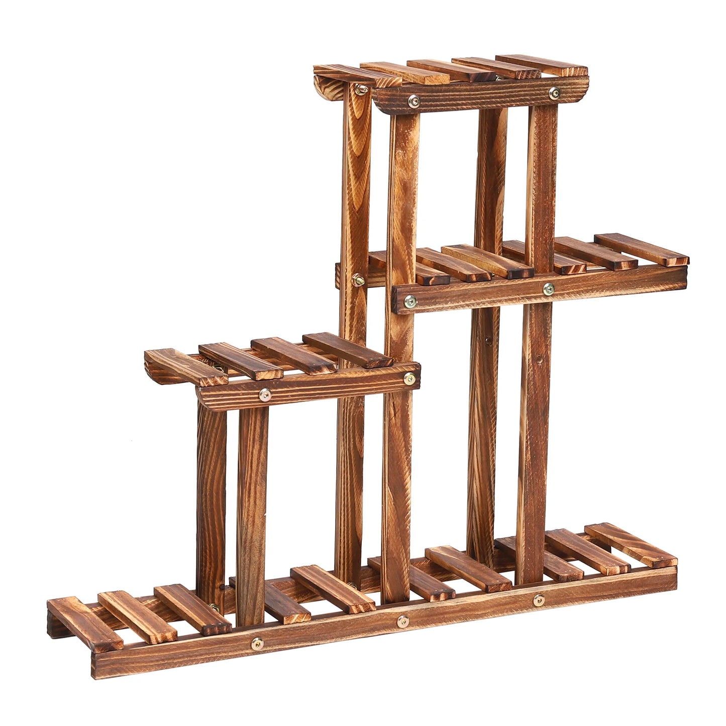 Carbonized Wood Plant Stand Multi Tier Succulent Rack