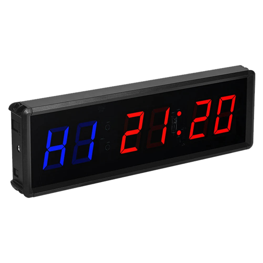 LED Workout Clock Remote Control Count Down/Up