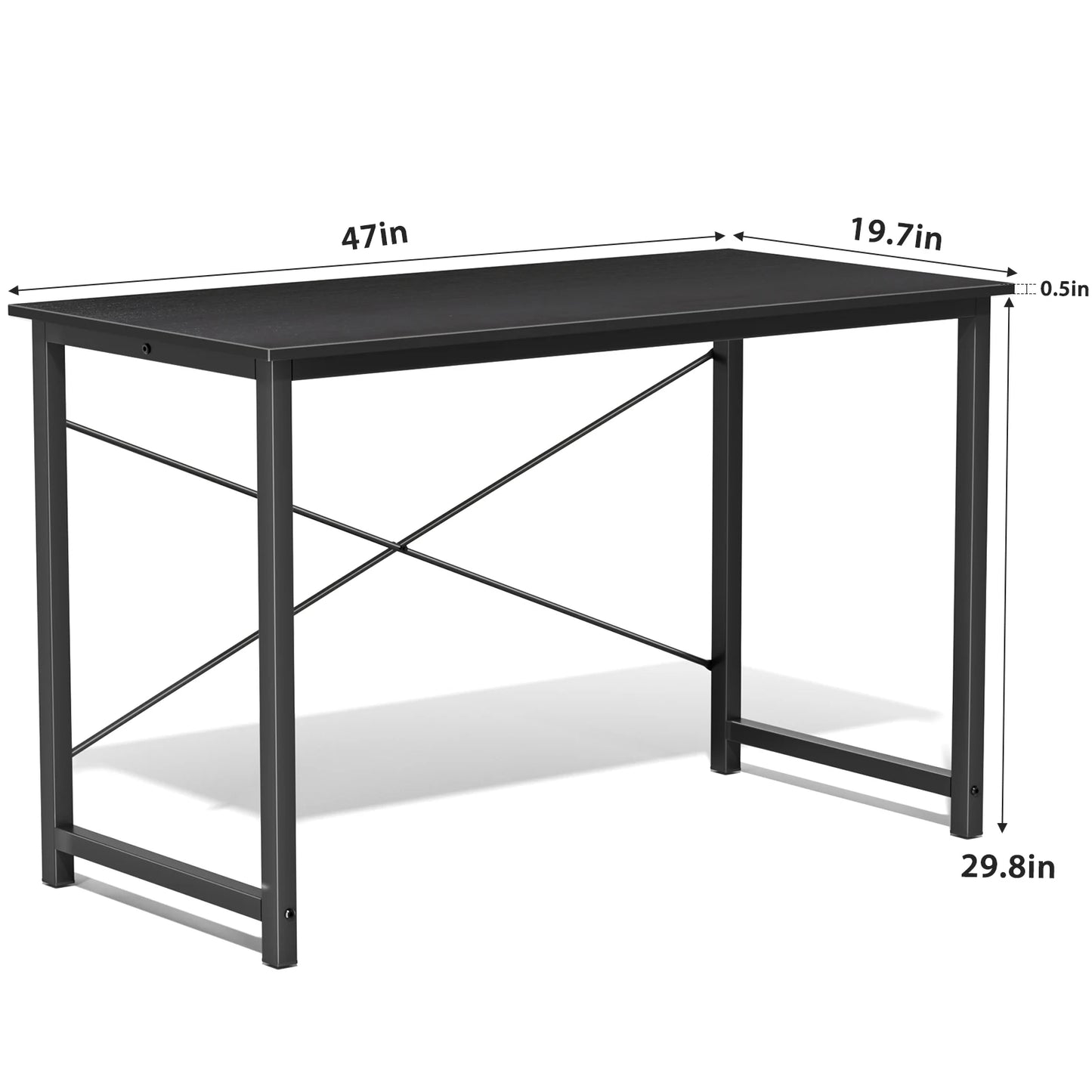 Modern Simple Style Compact Metal Frame Tabletop Easy Assembly