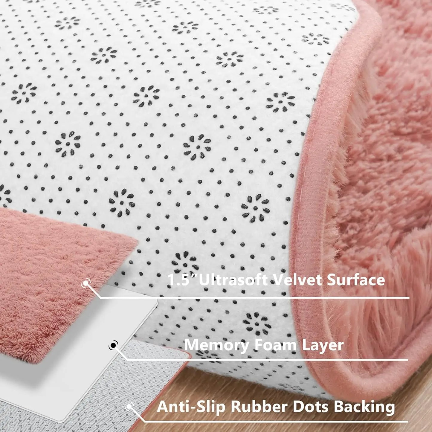 Fluffy Rugs Non Slip Rugs for Hardwood Floors and Room Decor