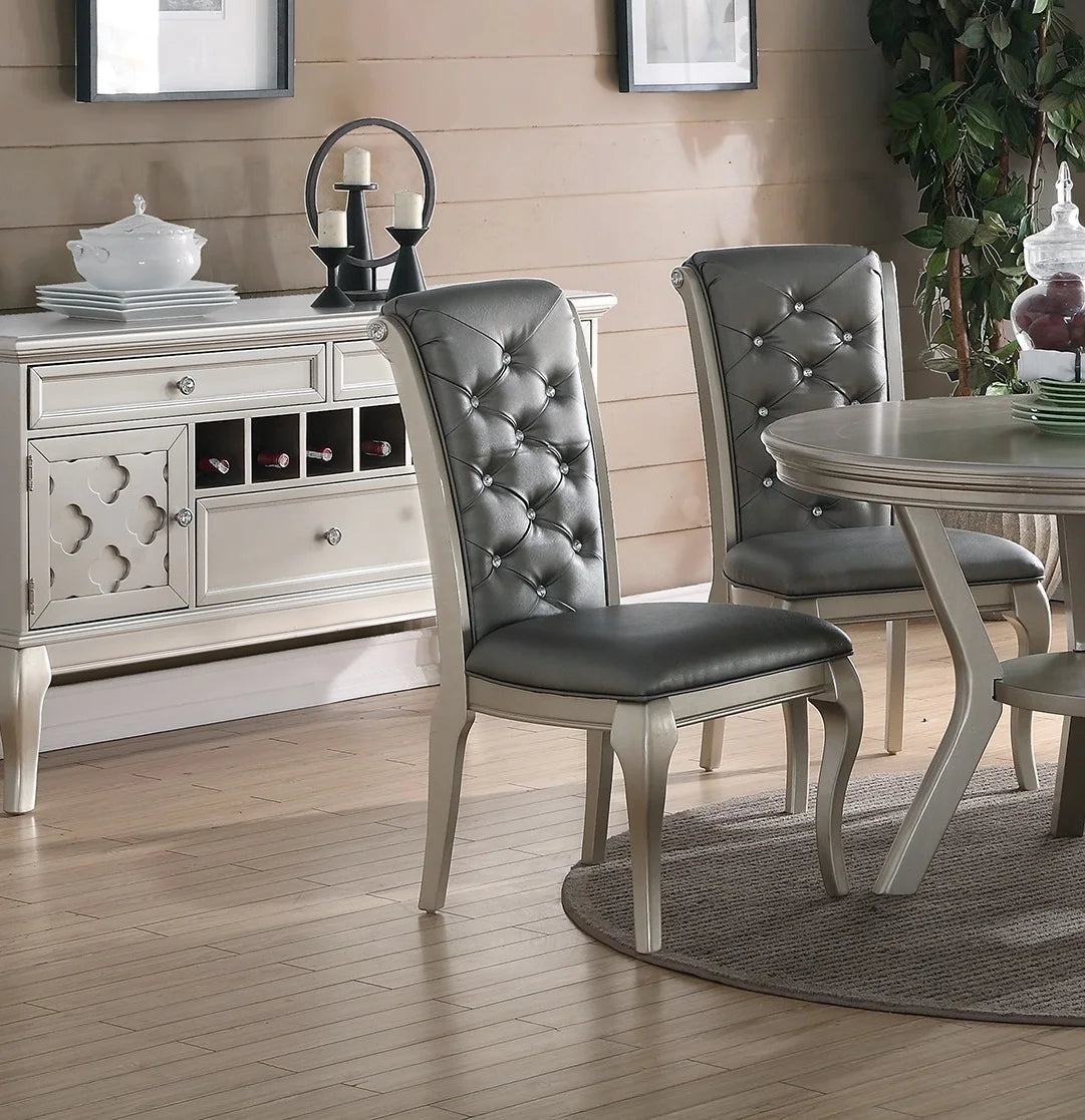 Formal Traditional Dining Table Round Table with Shelf