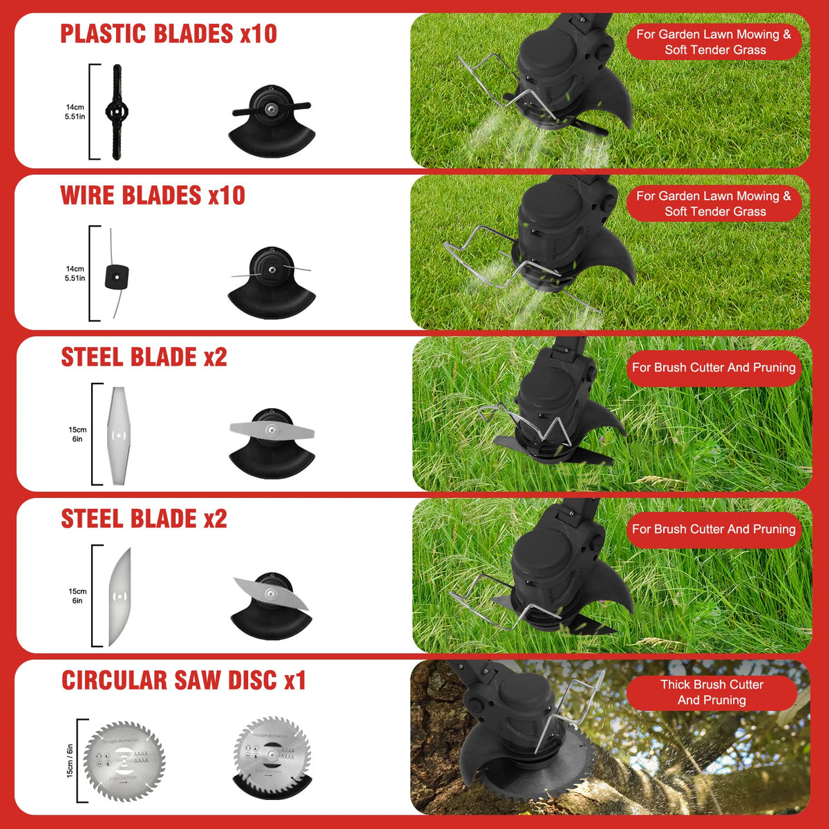 Electric Lawn Mower - Cordless Grass Trimmer